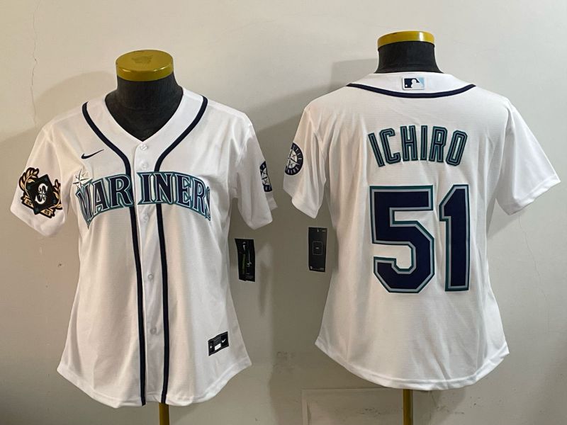Youth Seattle Mariners #51 Ichiro White Game 2026 Nike MLB Jersey style 05